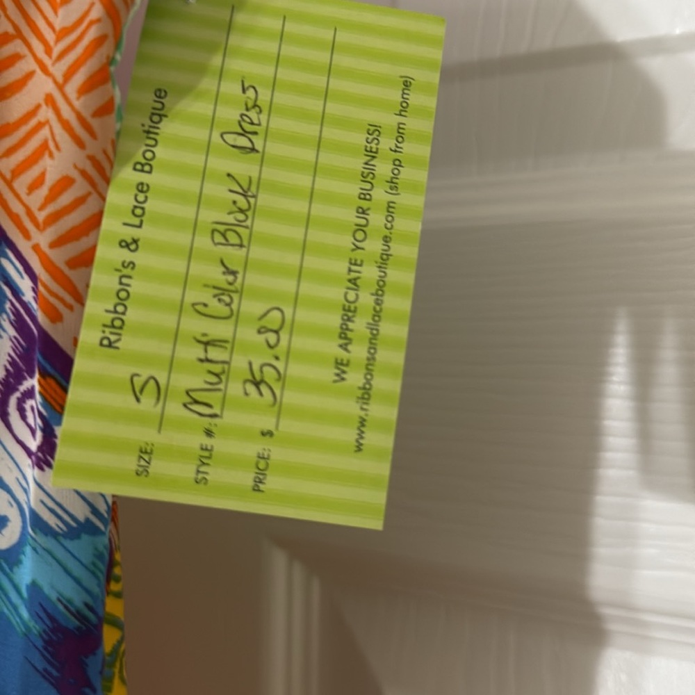 NWT RENEE MULTI PRINT COLOR DRESS - Picture 3 of 3